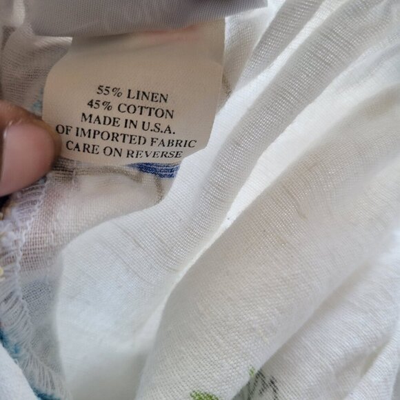 Marc Ware Hot Cotton Vintage Beach Graphic Print Linen Capri Pant (Size: 1X) - Picture 7 of 15